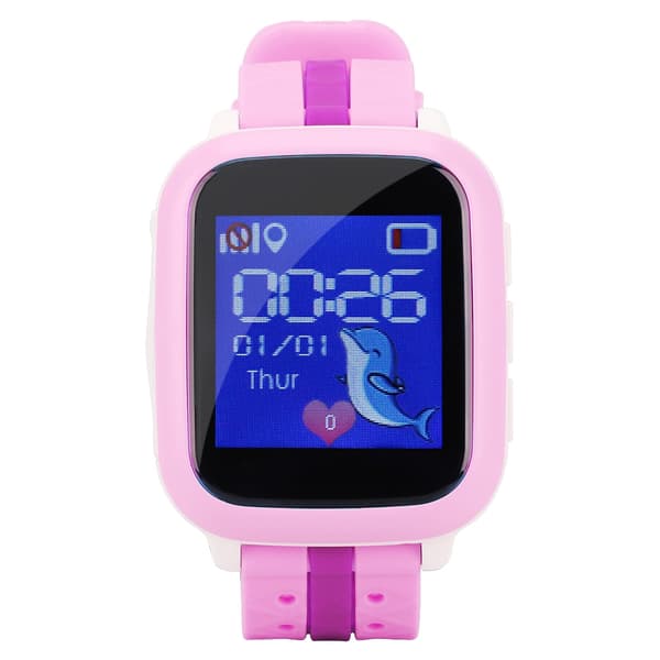 Vattentät barnklocka med GPS, LBS och GPRs, SOS (rosa)