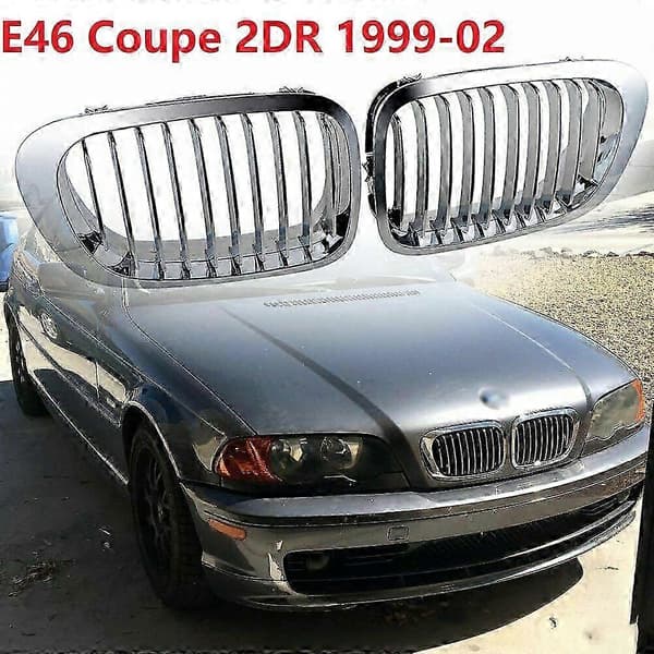 1 par front nyre grill krom til - E46 325Ci 330Ci 3 serie coupé 2DR 1999-2002 Silver