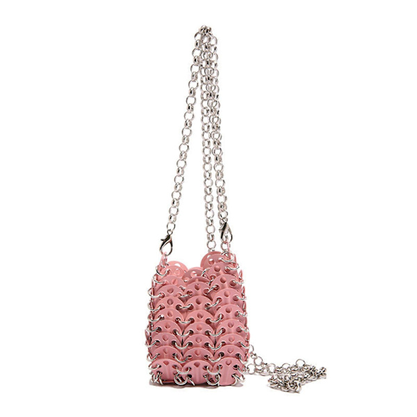 Fashionabel Paljettprydd Liten Crossbody-väska Damhandväska 2025 Lyxiga Axelväskor Kvällsväska Gul Pink