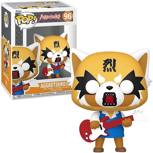 Aggretsuko (med guitar) Pop! Sanrio Vinyl Figur Multicolor One Size