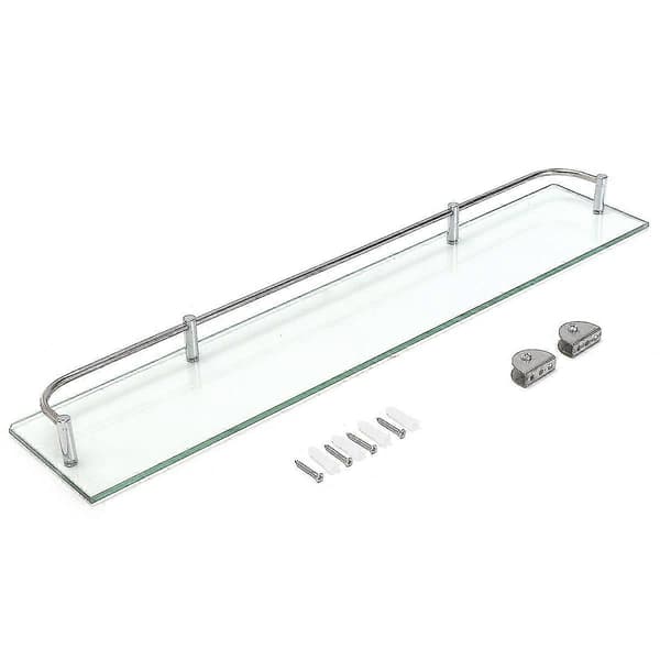 58,5 cm Glas Badeværelse Badekar Bruser Hylde Caddy Rack Organizer Holder Rektangel