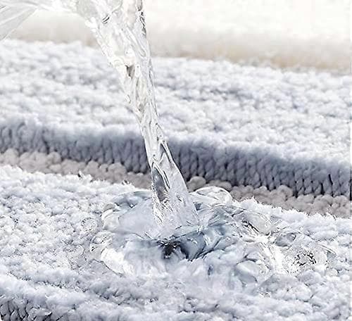 Mikrofiber Absorberende Skridsikker Stribet Bademåtte Blue