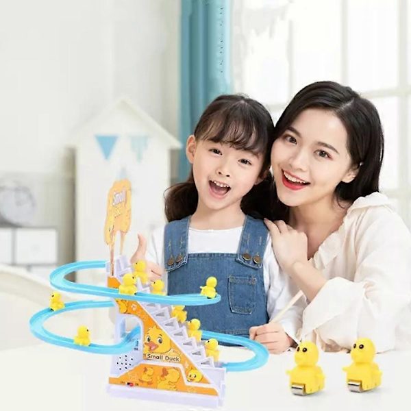Pingvin Race Set Litet Lekset LED Blinkande Ljus Racerbana Spelset penguin