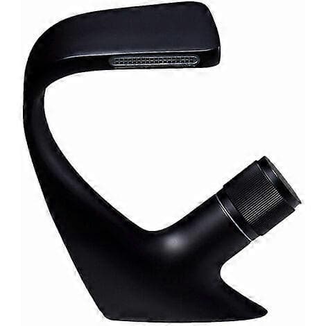 Foss Single Hull Servantkran, Messing Baderomsvask Kran, Luksus Designer Badekarvask Kran (Svart18x13cm)