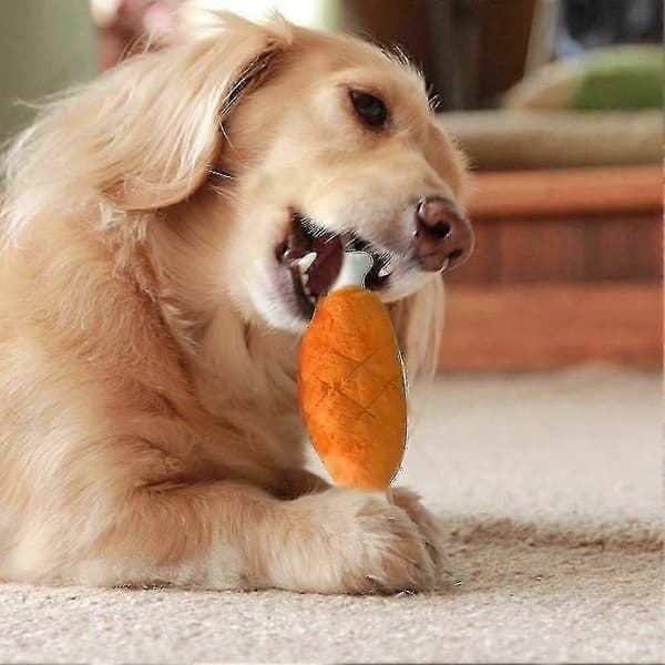2 st Bitresistent Mjuk Plysch Kycklingklubba Form Tuggande Hund