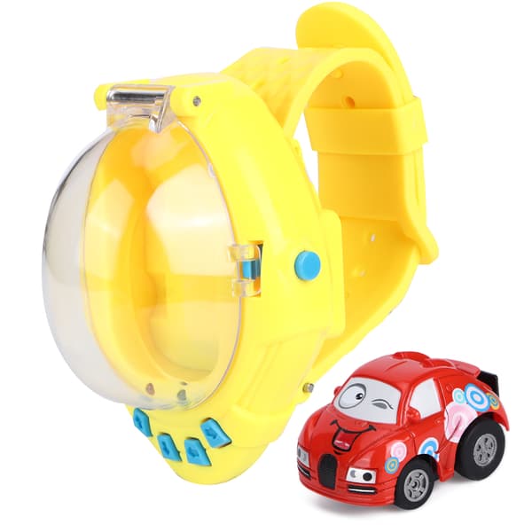 RC Mini Bil Klocka Tecknad Gravitationssensor Fjärrkontroll Leksak Present till Barn