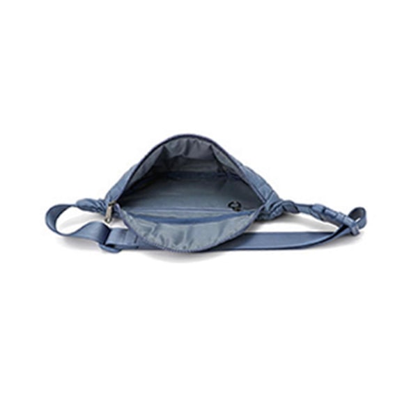 Yksivärinen vyölaukku naisille miehille Vyölaukku Unisex Vyötärölaukut säädettävällä hihnalla Pieni crossbody-laukku Rintalaukku karamellin värinen Blue