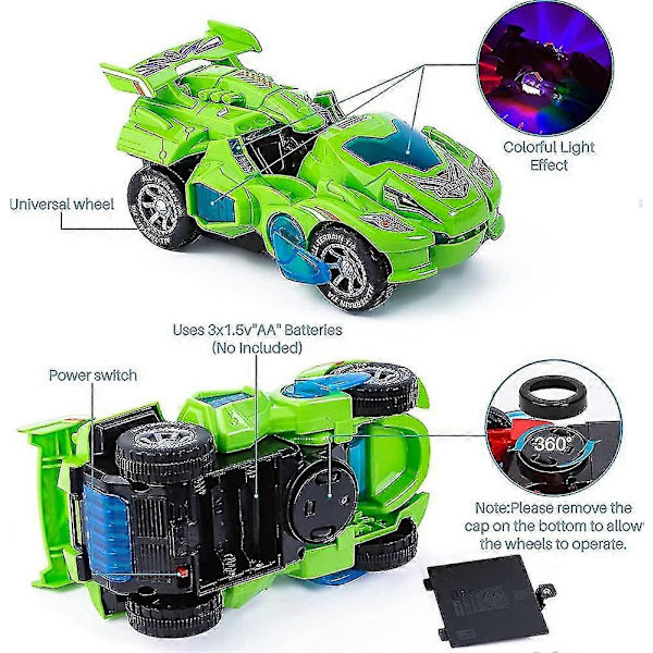 Dinosaurie Transformerande Bil Leksak Elektriska Dinosaurieleksaker Automatisk Transformerande Dinosaurie