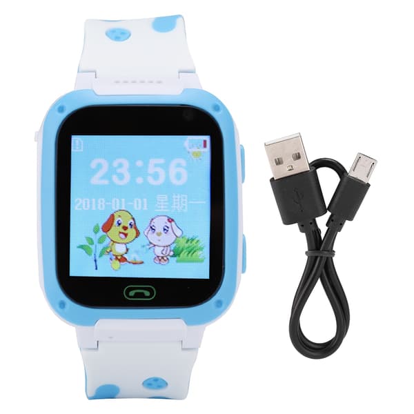 Anti-tabt Smartwatch Multifunktionel GPS Tracker SOS Armbåndsur til Børn (Blå)