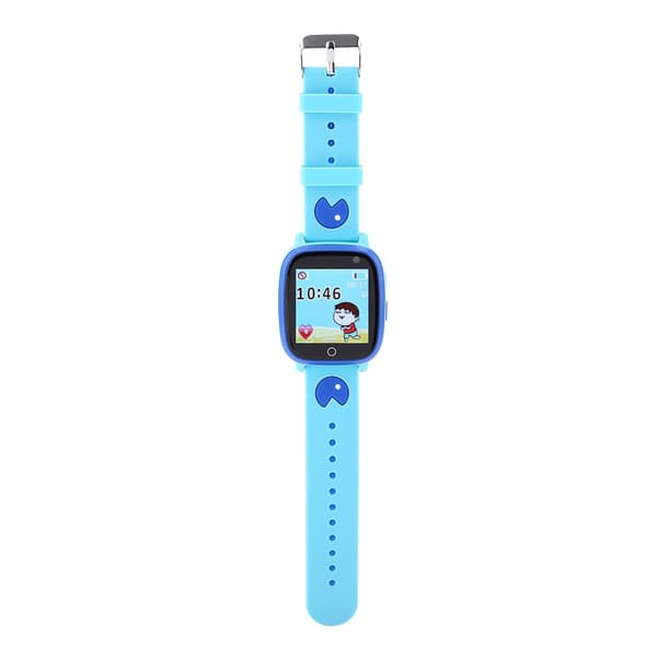 Barn WiFi GPS LBS Positionering Smart Telefon Klocka Locator Tracker SOS Samtal (Blå & Engelska)