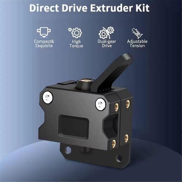 3D Printer Ekstrudersæt Dobbelt Gear Ekstruder til 3 S1/ 3 S1 Pro/ 5 S1/ 3 V3 KE 3D Printer Black