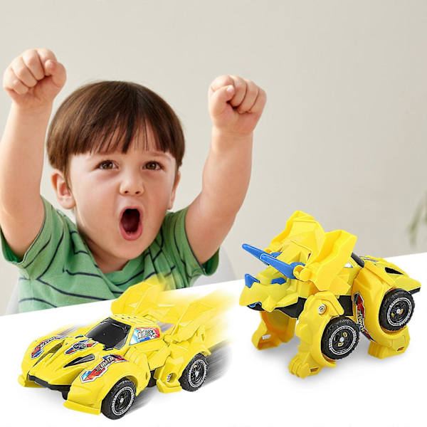 2 st Transformerande Dinosaurieleksaker Dinosaurie Transformer Bil Leksak Dra Tillbaka Dino Racerbil Födelsedag Julklappsleksaker För Pojkar Och Flickor SS C