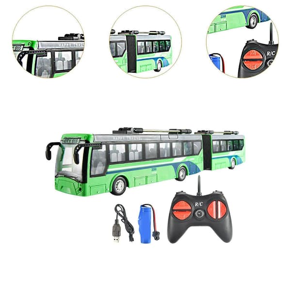 Fjernkontroll Buss Lastebil Modell for Aldre 3 4 5 6 År Gamle Barn Gutter Jenter Green