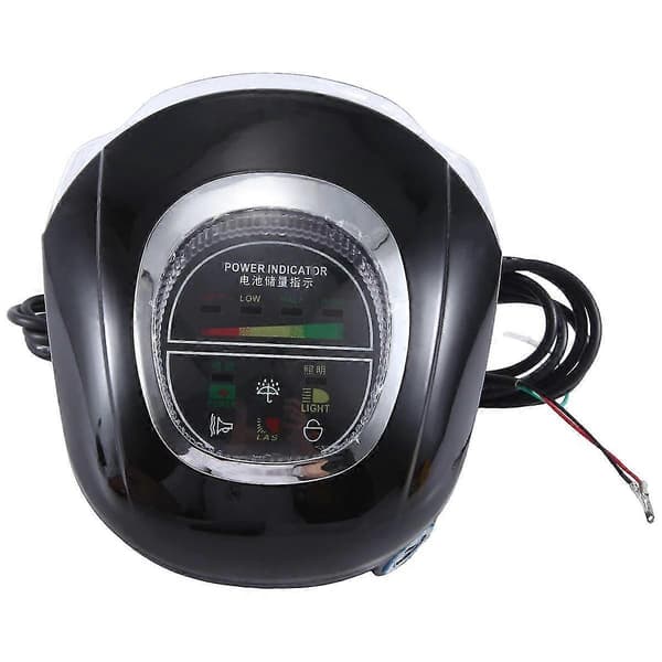 60V Bluetooth Hovedlys Lampe Blinklys Baklys LCD Instrumentpanel Elektrisk Scooter Nøkkel Elect black