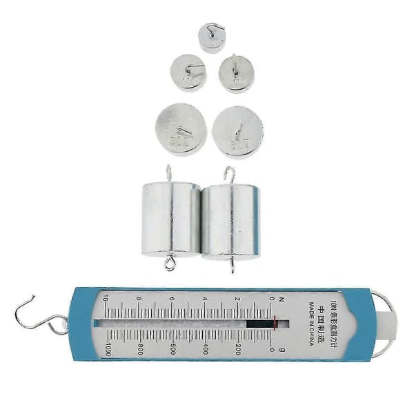 Lab Spring Dynamometer Fjäder Våg Krok Vikt Set Kraftmätare Dubbel Skala