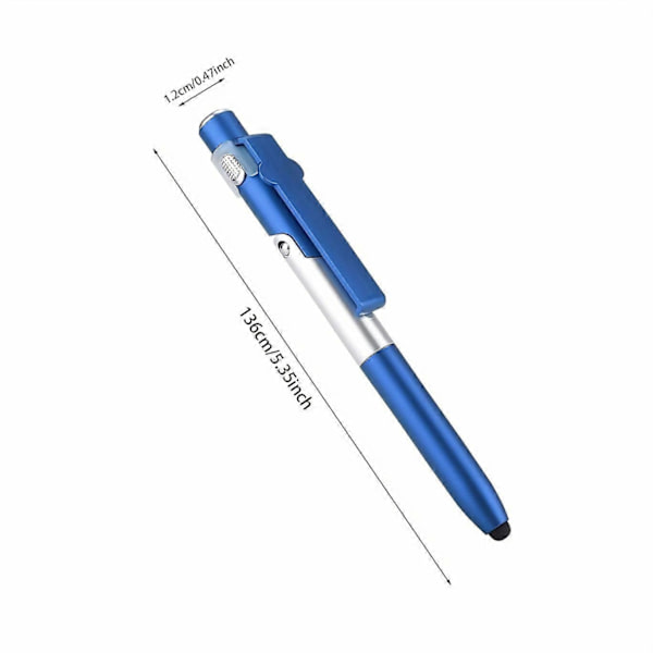 5 kpl 4-in-1 kosketusnäyttökynää LED-valolla tabletille, kokoontaitettava kosketusnäyttökynä/matkapuhelinpidike Multi-colored