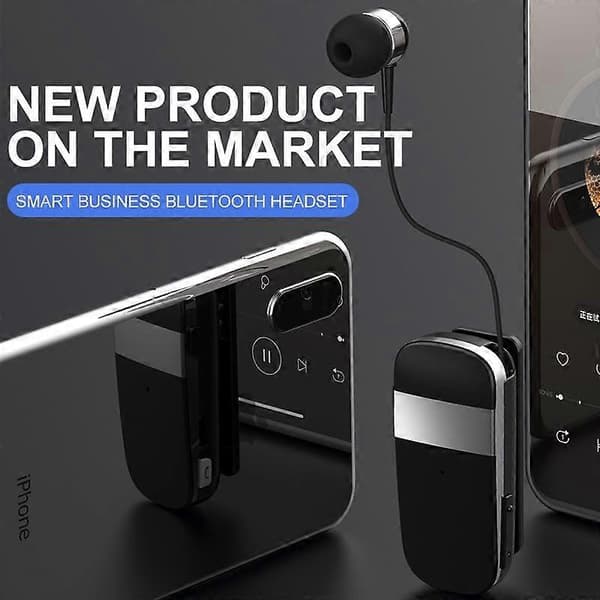 Mini Trådlöst Bluetooth Headset Samtalspåminnelse Vibration Clip Business Auricular Headset Handsfree Hörlurar HG