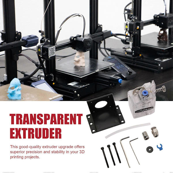 Til Vyper Transparent Ekstruder Gear, 3D Printer Tilbehør 3D Printer Transparent Ekstruder As Shown