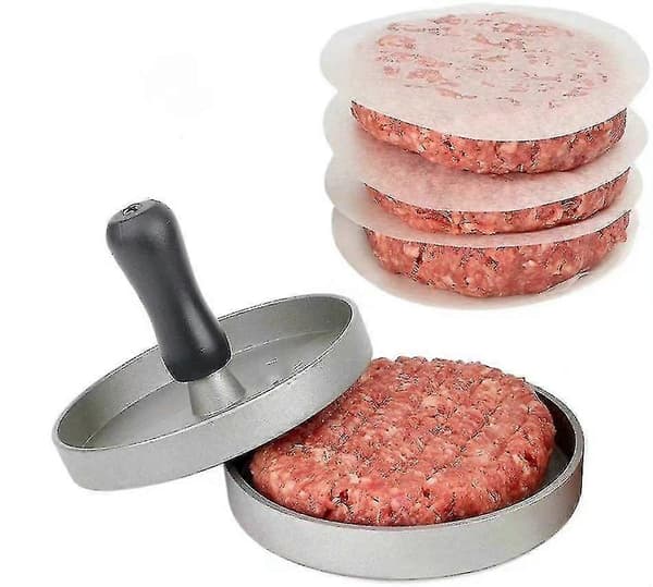Specialform för hamburgertillverkare DIY Grillform (silver)