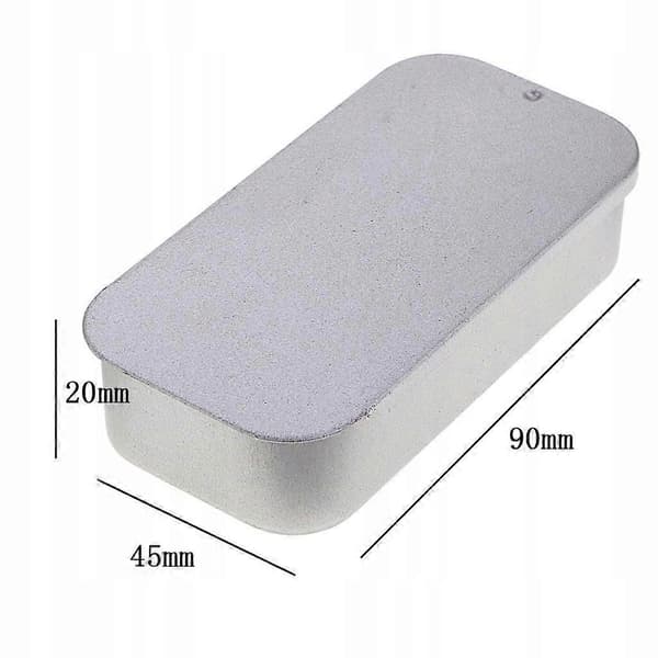Metal Slide Tomt Etui Skydelåg Beholdere white