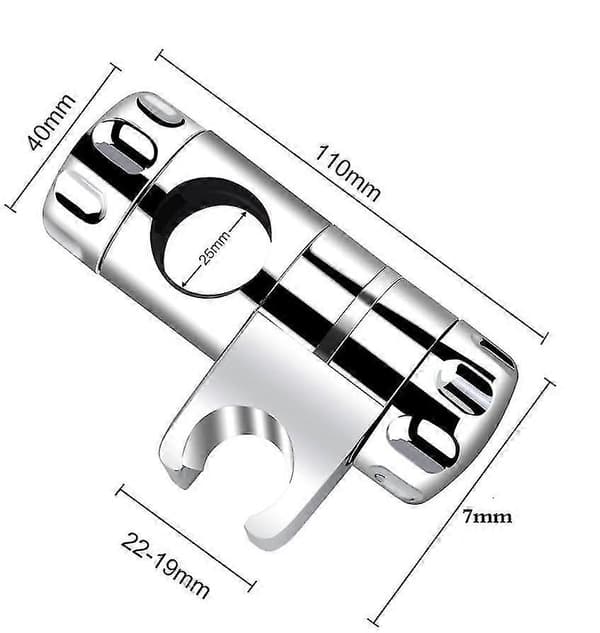 Duschmunstyckshållare, 25 mm justerbar ersättningsduschhållare krom