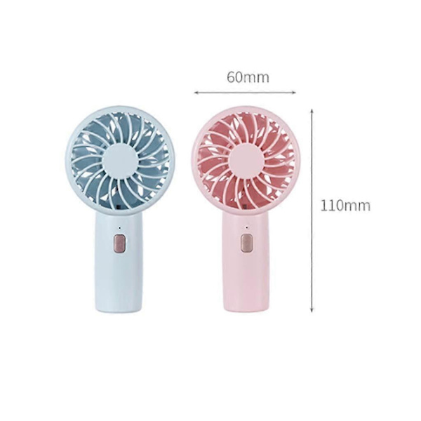 Portable Mute uppladdningsbar handhållen fläkt (rosa)