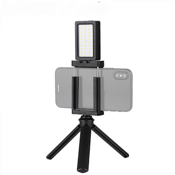Video Lys Dæmpbart LED Panel Bærbart Telefon Fyldlys Med Hot Shoe Adapter Og 1/4