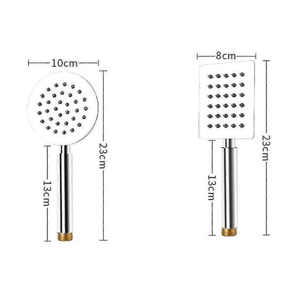 Høytrykks håndholdt dusjhode 201 Stainless Steel Round