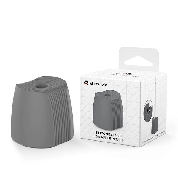 Til Apple Pencil 1 / 2 AhaStyle PT-LC04 Silikone Base Stand Grey