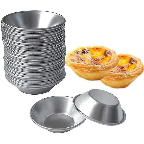 Kageforme 24 stk. Æggetærteforme Dessertform Runde Genanvendelige Nonstick