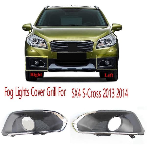 1 par frontfangerramme tåkelys trimdeksel grill for Sx4 S- 2013-2016 tåkelyshette kromdekor