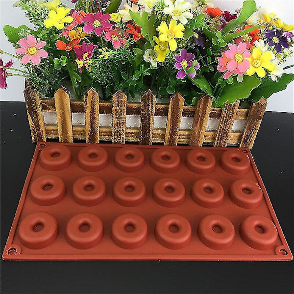 Kageforme Den nye 18-hullers doughnut-formede aromaterapi gipsform 2 stk
