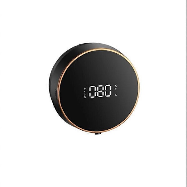 W1 300ML Väggmonterad Tvåldispenser Termometer Flytande Desinfektionsmedel Smart Infraröd Temperaturmätningssensor Handtvätt Desinfektionsmedel black