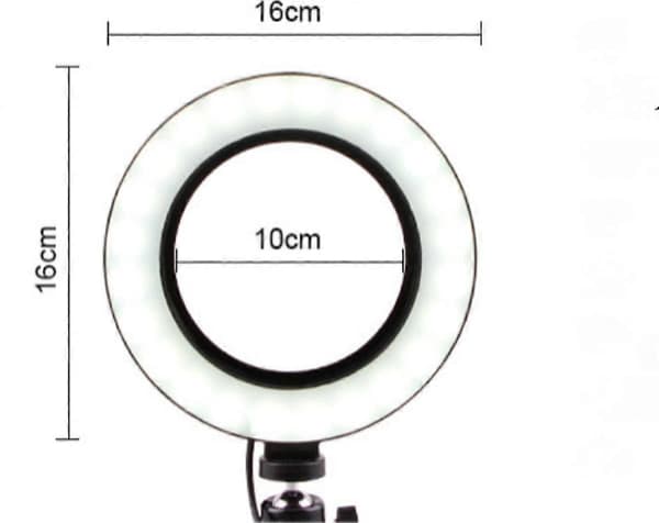 LED Ring Light Sminkelys for Video, Studio, Sminke, Dimbar med 3 Lysmoduser, Lett å Bære og Installere