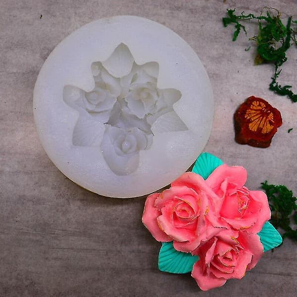 Kageforme Valentinsdag Rose-formet Silikoneform 1 stk