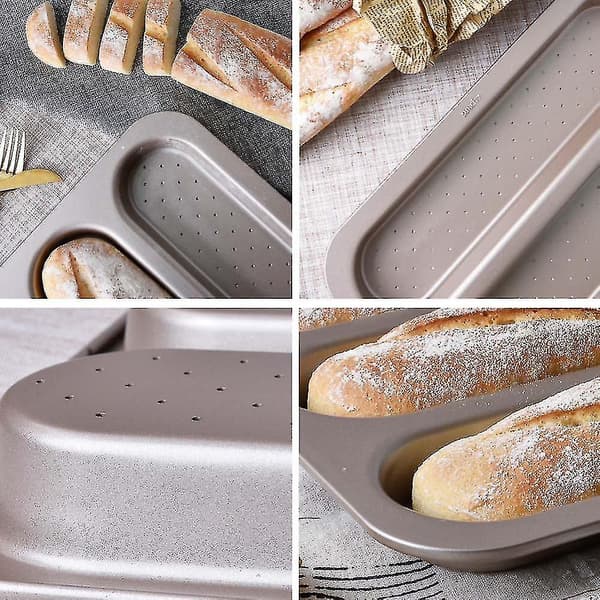 Kageforme Bageforme Baguette Bageplade Form Silikone Franskbrødsform Non-stick Kulstofstål Bageplade Holdbar