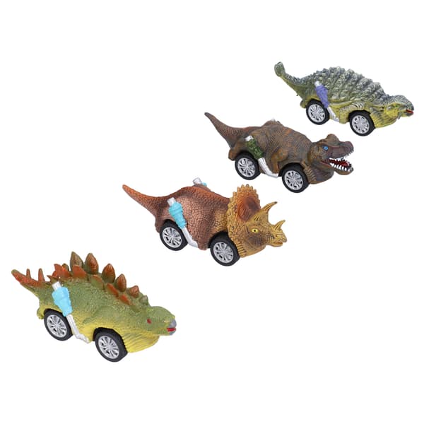4 st Dinosaurie Modell Bil Leksak Mini Djurform Hög Simulering Modell Bil Set Barnleksaker