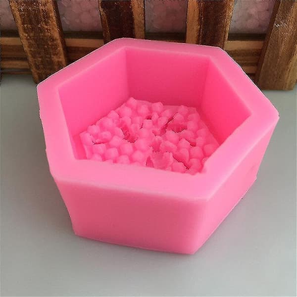 Kakeformer Nye 3D Heksagonale Bikube Styling Aromatisk Gipsform 2 stk