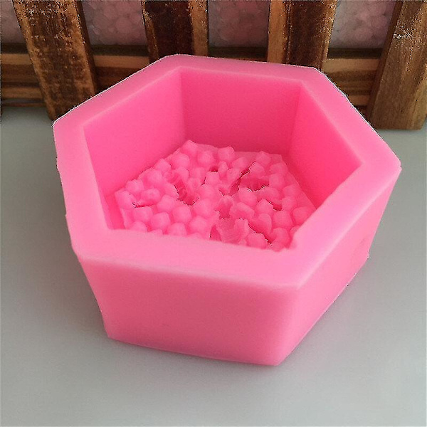 Kakformar Nya 3D Hexagonala Honungskakeformar Aromatiska Gipsformar 2 st