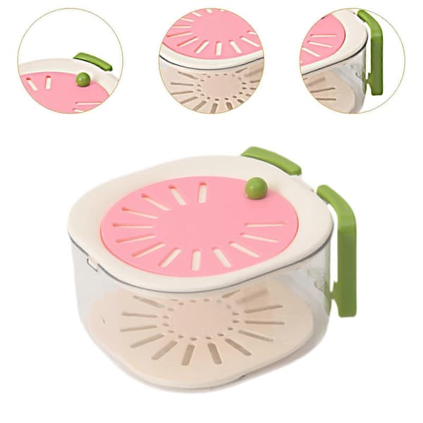 Dreneringskurv Hold Frisk Sil Matbeholder pink as described