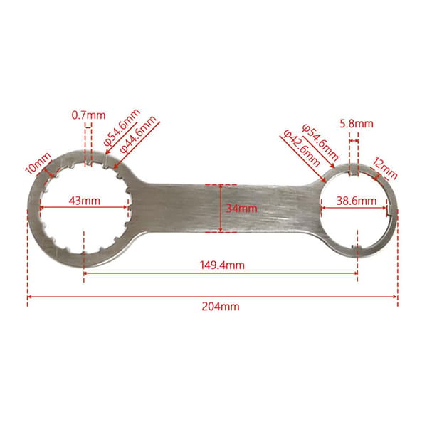 Ebike BAFANG Skruenøgle BBS01 BBS02 Mid Drive Motor Installationsværktøj silver