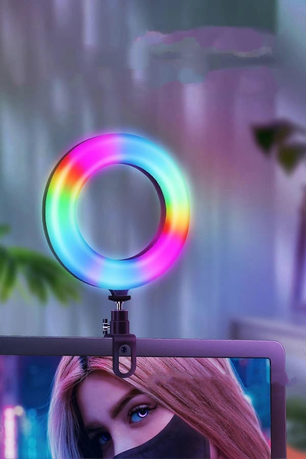 6 tommer Ring RGB LED Fyldlys med Klemme