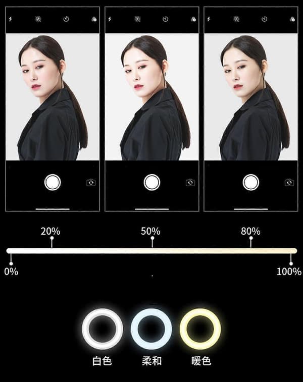 26 cm selvfotograferingslampe ring for direktesending fylllys