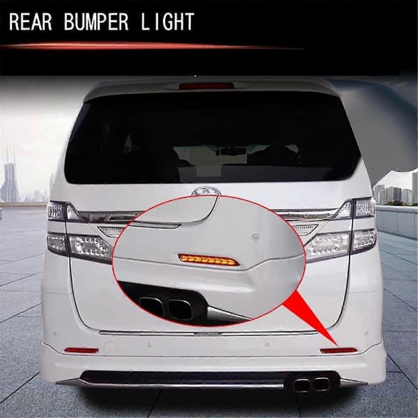 Bil LED Bagkofanger Tågelygter Bremselys Dynamiske Blinklys til ALPHARD/VELLFIRE 20 Seri