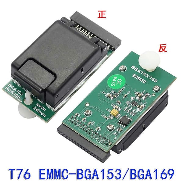 EMMC BGA153/BGA169 Chip Adaptersett for T76 Programmer, Sikker Kryptering As Shown