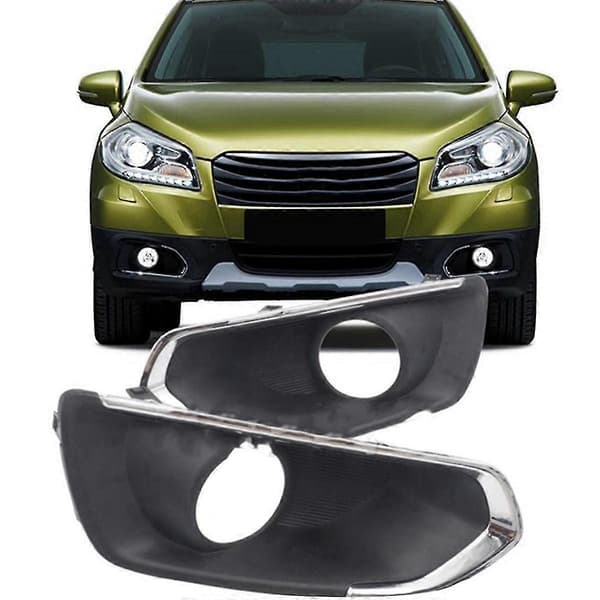 1 par frontfangerramme tåkelys trimdeksel grill for Sx4 S- 2013-2016 tåkelyshette kromdekor