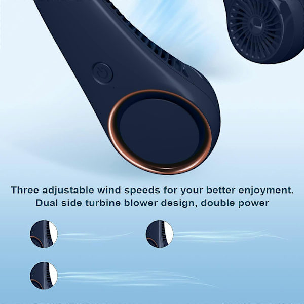 Handsfree-terätön tuuletin (SININEN)
