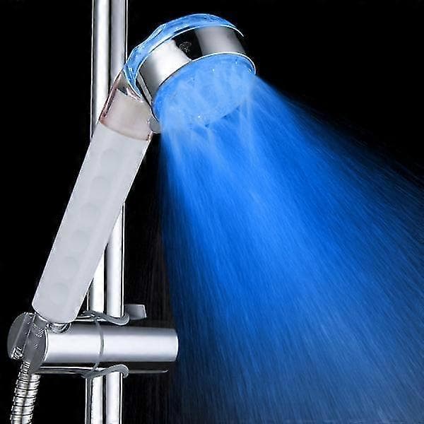 Färgglatt Spray Vattenbesparande Högtrycksflöde Bad Temperatur Duschhuvud