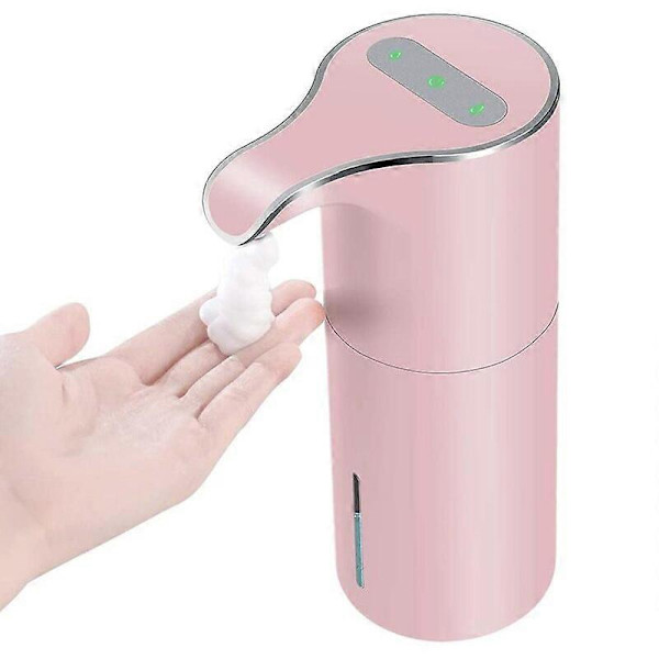 450 ml automaattinen saippua-annostelija kosketusvapaa infrapuna-anturi saippua-annostelija ladattava nestesaippua vaahtoannostelija käsien desinfiointiaine 450ml Pink