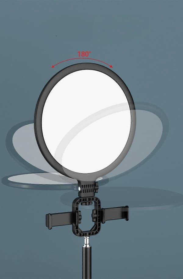 Sort 10 Tommer Desktop Fuld Skærm Live Fyldlys LED Ringlys